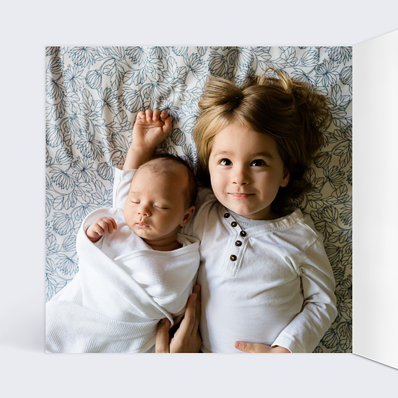 Faire part naissance Dinosaure Jaune Intérieur Gauche