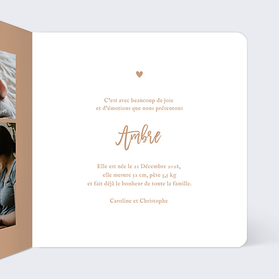 Faire-part Naissance Ambre