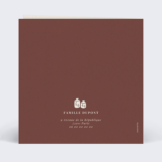 Faire-part Naissance Chocolat