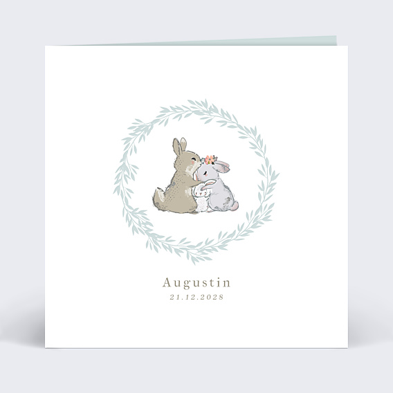 Faire-part Naissance Petits Lapins