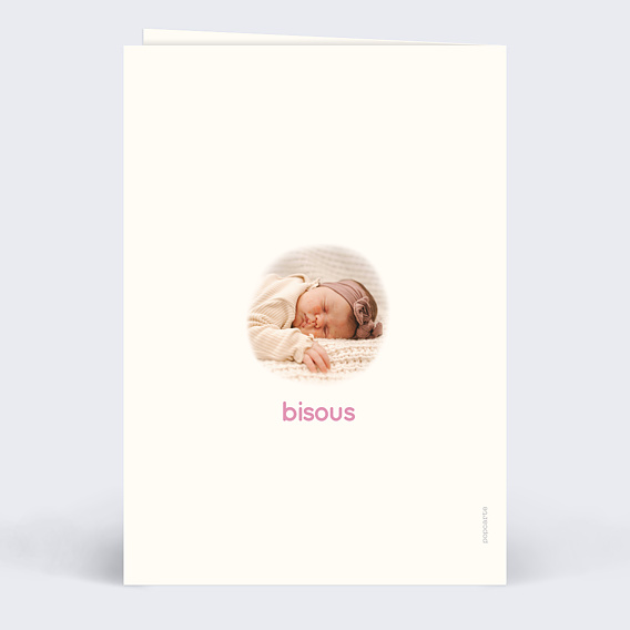 Faire part naissance Livre jeunesse Verso