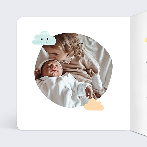 Faire-part Naissance Nuages Doux