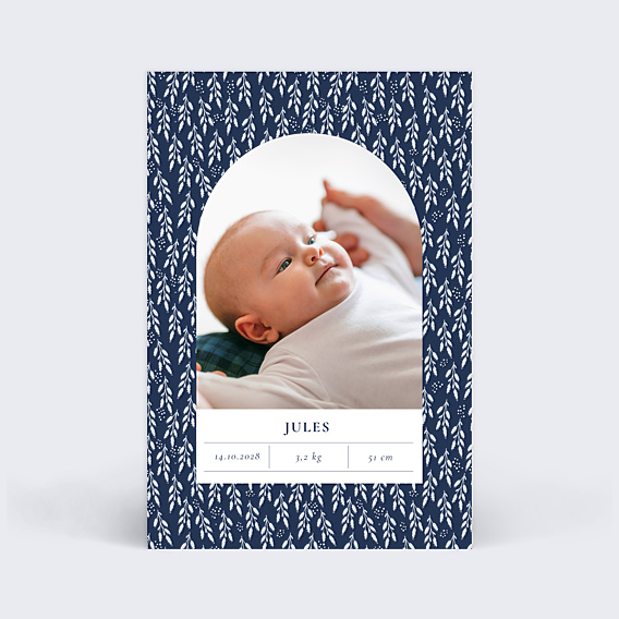 Faire-part Naissance Liverty Hiver