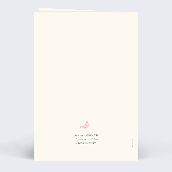 Faire-part Naissance Berceau de Princesse
