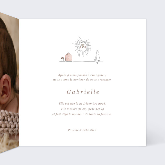 Faire-part Naissance Heureux Parents