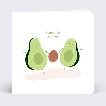 Faire-part Naissance Avocado Family