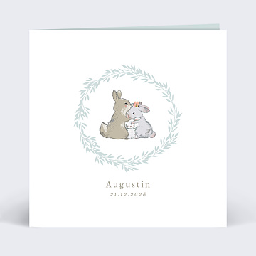Faire-part Naissance Petits Lapins