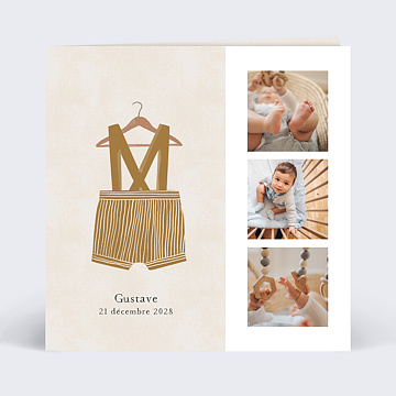Faire-part Naissance Petits Vtements Garon