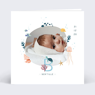 Faire-part Naissance Sous l'Ocan