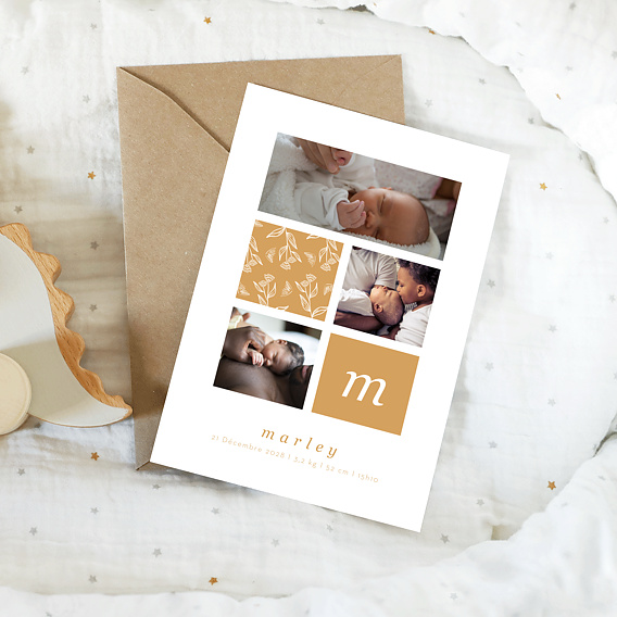 Faire part naissance Caramel Doux Après 1