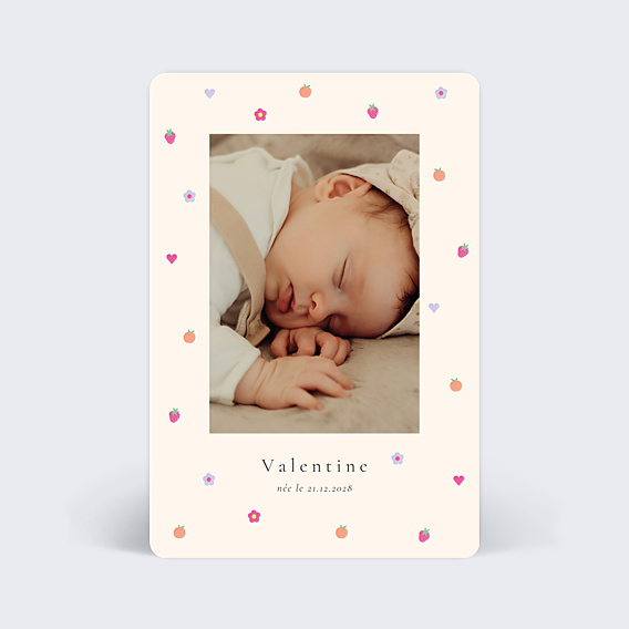 Faire-part Naissance Petit motif coloré