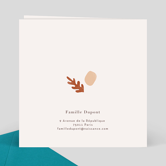 Faire part naissance Abstrait Verso
