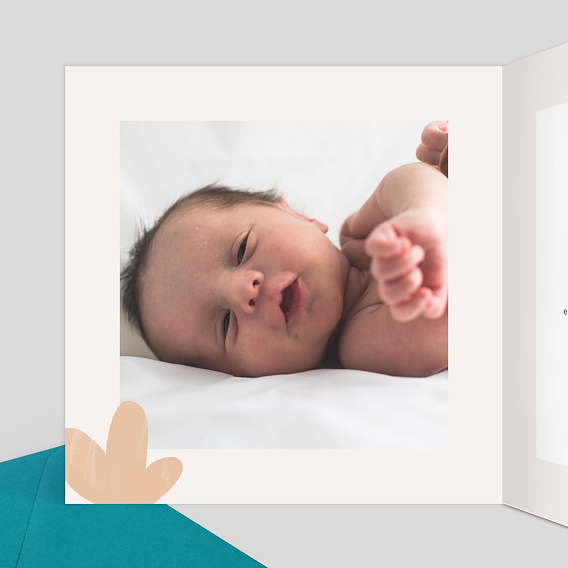 Faire part naissance Abstrait Intérieur Gauche