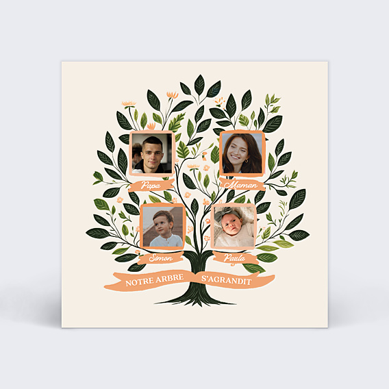 Faire-part Naissance Arbre généalogique II