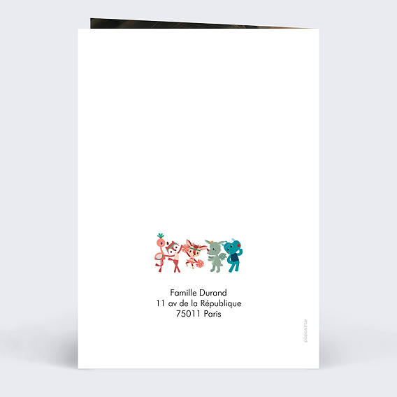 Faire part naissance Lilliputiens x Popcarte - certificat Verso