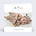 Faire part naissance Effet photo avec graines