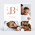 Faire part naissance Lettrine Arc-en-Ciel Recto