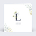 Faire part naissance Lettrine