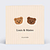 Faire-part Naissance Oursons inséparables