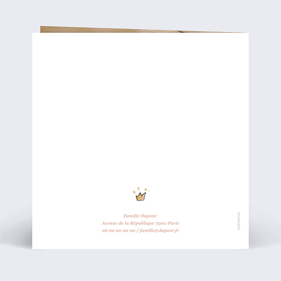 Faire part naissance Envolée Fantastique  Verso