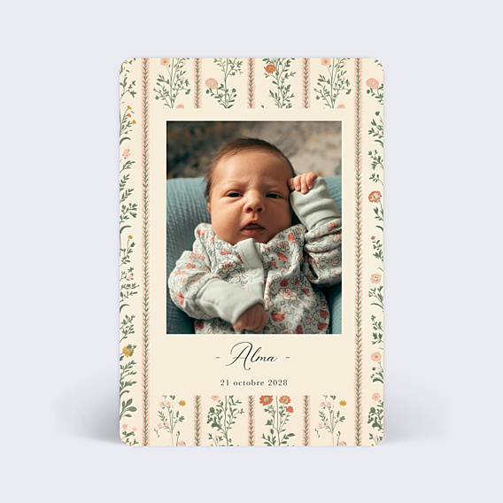 Faire-part Naissance Tapisserie d'antan