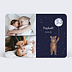 Faire part naissance Ourson et cosmos Recto