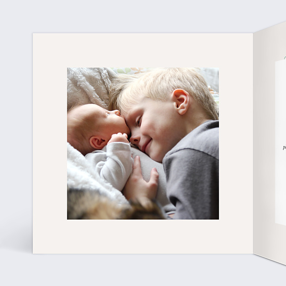 Faire part naissance Jungle Secrète Intérieur Gauche