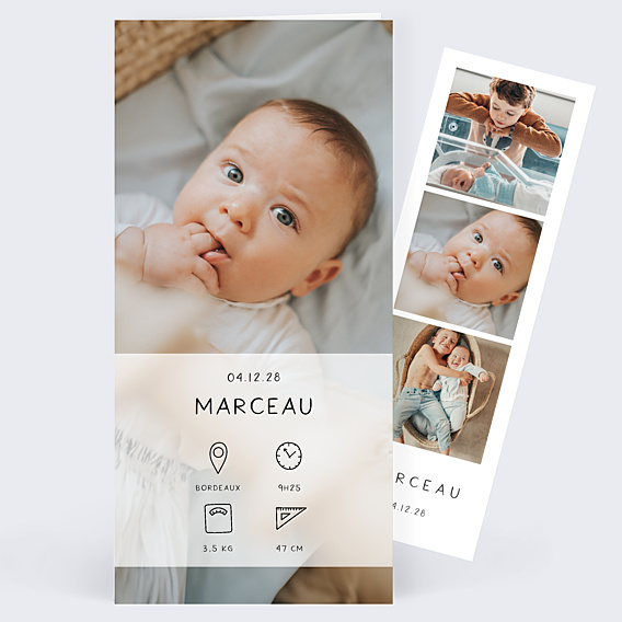 Faire-part Naissance Bébé d'Amour