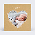 Faire part naissance Coeur Fleuri