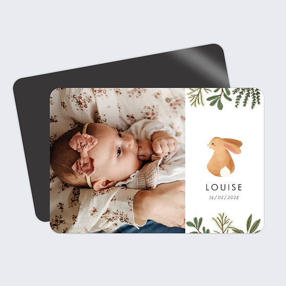 Faire part naissance Lapin de la forêt