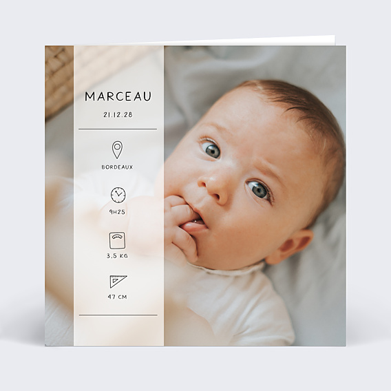Faire part naissance Bébé d'amour Graines