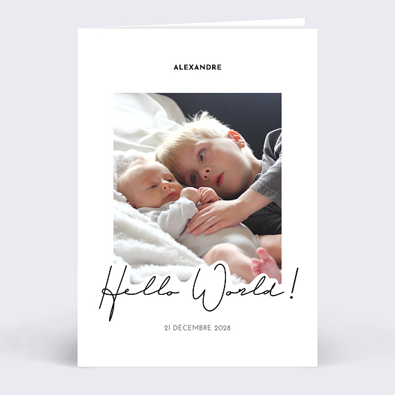 Faire part naissance Calligraphie Originale Recto