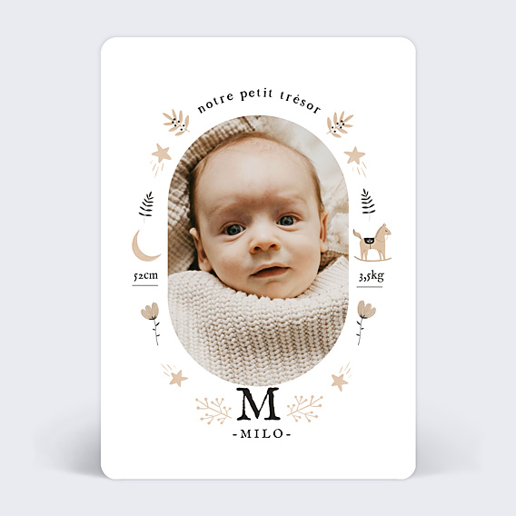 Faire part naissance Jouets terracotta