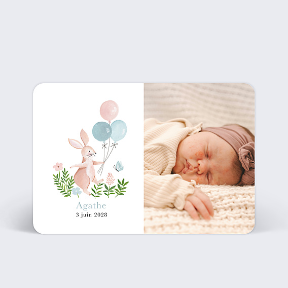 Faire-part Naissance Petit Lapin