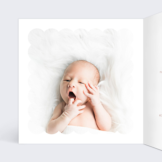 Faire part naissance Mobile Intérieur Gauche