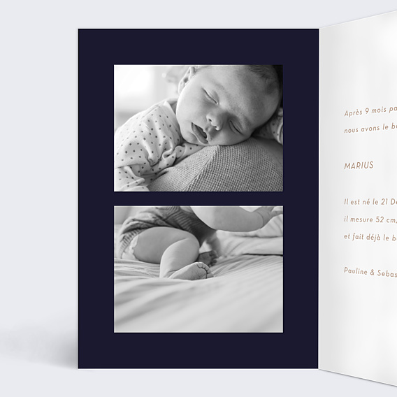 Faire-part Naissance Fleurs Ocre