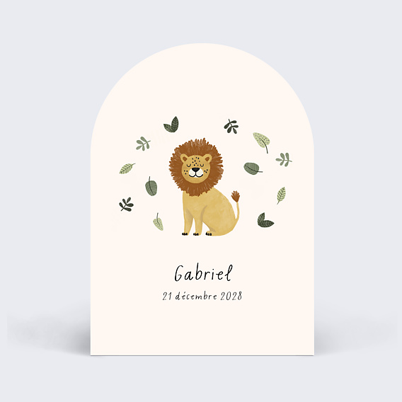 Faire part naissance Petit Lion