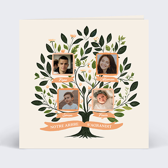 Faire part naissance Arbre généalogique II