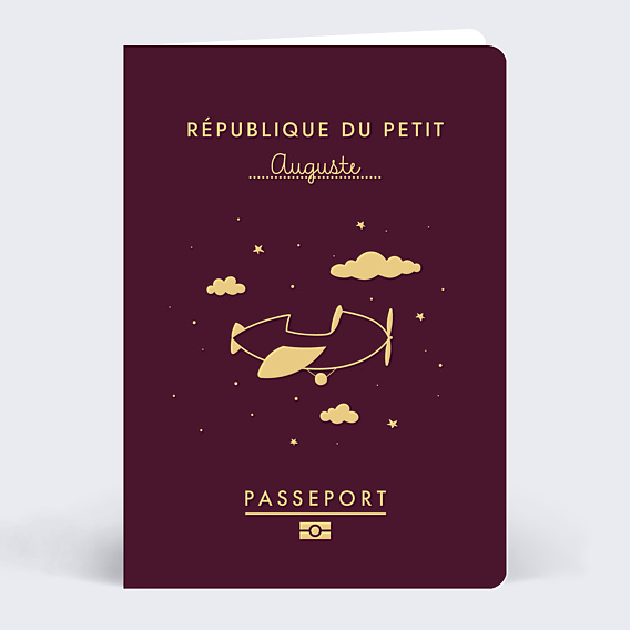 Faire part naissance Passeport