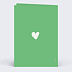 Faire part naissance Cœur iconique vert Verso