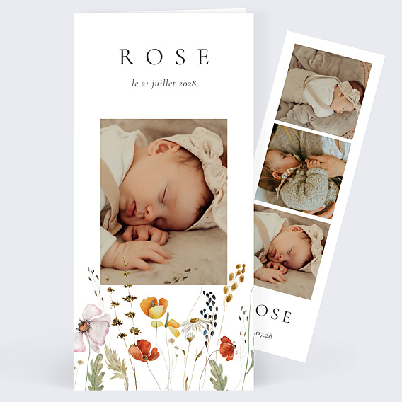 Faire part naissance Bouquet Tendre