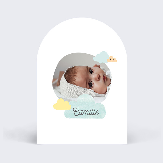 Faire part naissance Nuages Doux