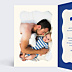 Faire-part Naissance Rayure majorelle et chocolat