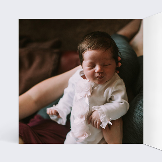 Faire part naissance Home Sweet Home Intérieur Gauche