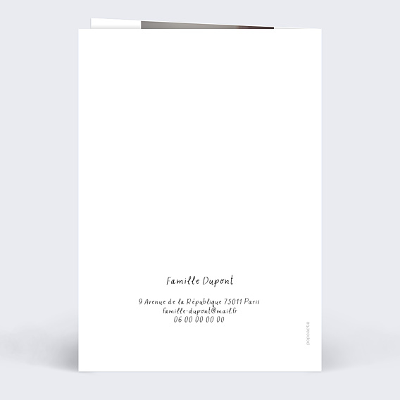 Faire part naissance Jumeaux Citation Verso