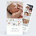 Faire part naissance Frise Fleurie