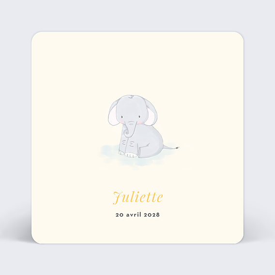 Faire-part Naissance Baby Elephant