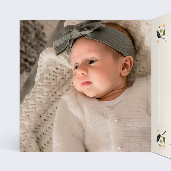 Faire part naissance Arbre généalogique II Intérieur Gauche