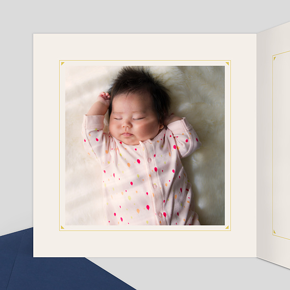 Faire part naissance Cheval à Bascule Intérieur Gauche