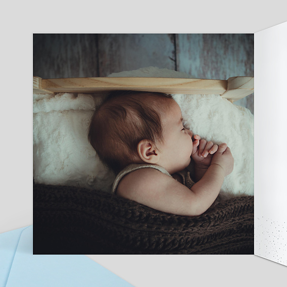 Faire part naissance Cosmos Intérieur Gauche